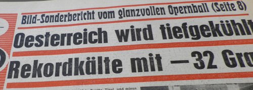 Österreich Kältewelle -32 GRad